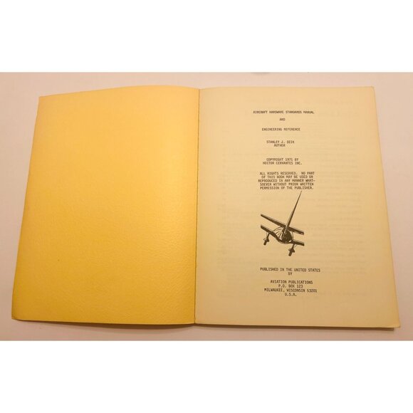 Aircraft Hardware Standards Manual & Engineering Reference 1971 Aviation Book - Picture 2 of 9
